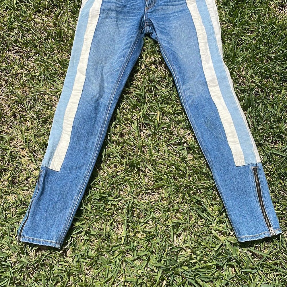 [rag & bone] “Relay” Striped Panel Jeans - Size 27 - Picture 2 of 6